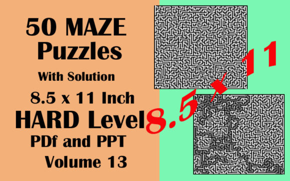 Download 50 Maze Puzzle HARD Level PDF PPTX V13 - Pptx Collection